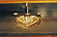 Integrated Stainless Sink Concrete Countertop