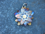 Lotus Pendant with flower of life abstract