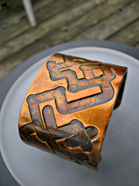 Machined Cuff with patina