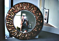 Copper Repousse Mirror