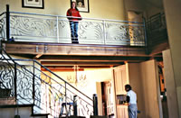 Art Noveau Livingroom Overlook and Stair Rail